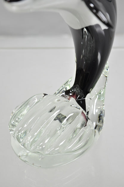Vinci by Dynasty Glass 9" Modern Orca Killer Whale Sculpture