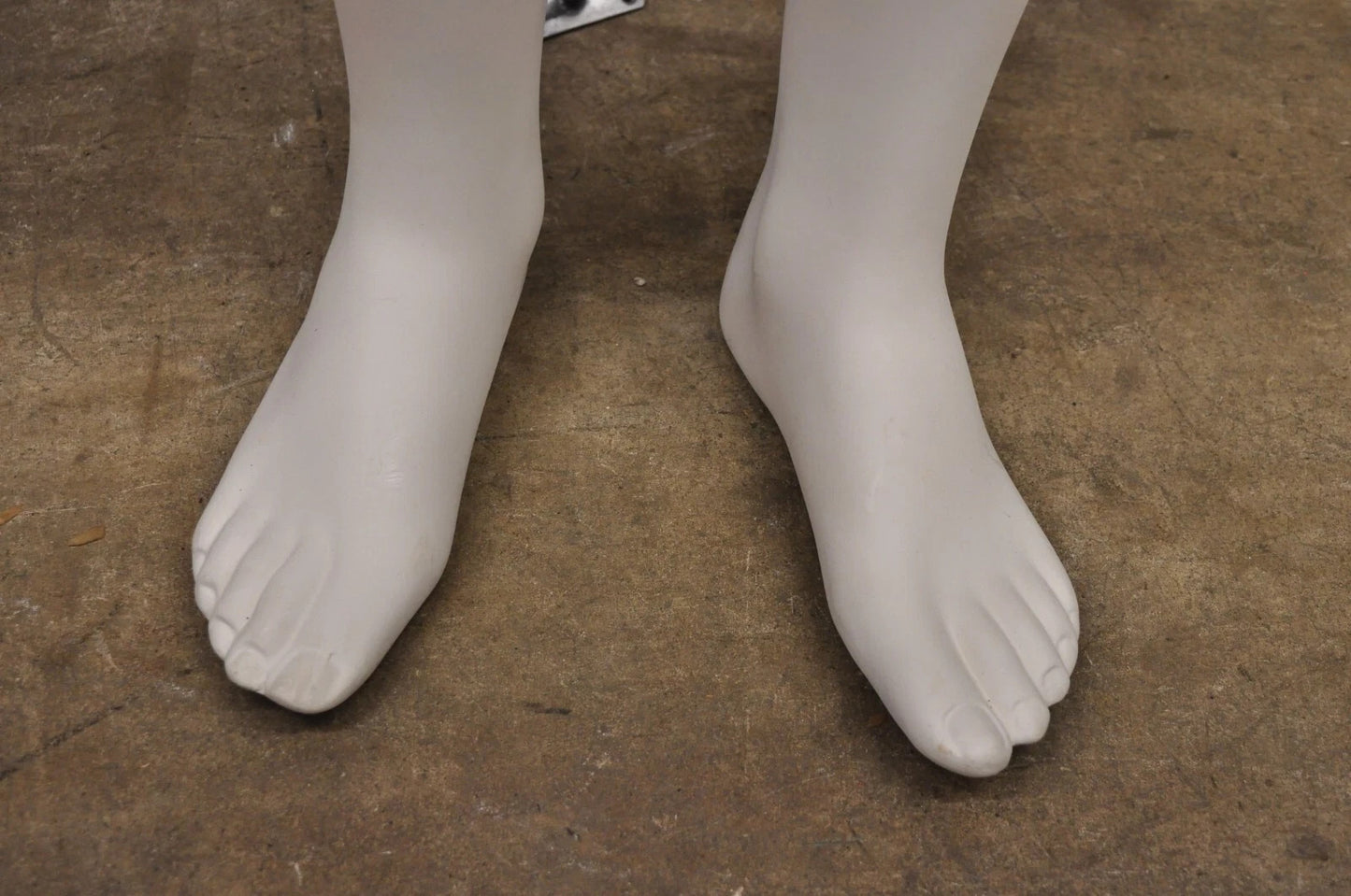 Male Fiberglass White Matte Finish Full Body Display Mannequin by Almax (B)