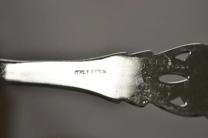 Vintage Italian Baroque Style EPNS Silver & Gold Plated Serving Spoon & Fork Set