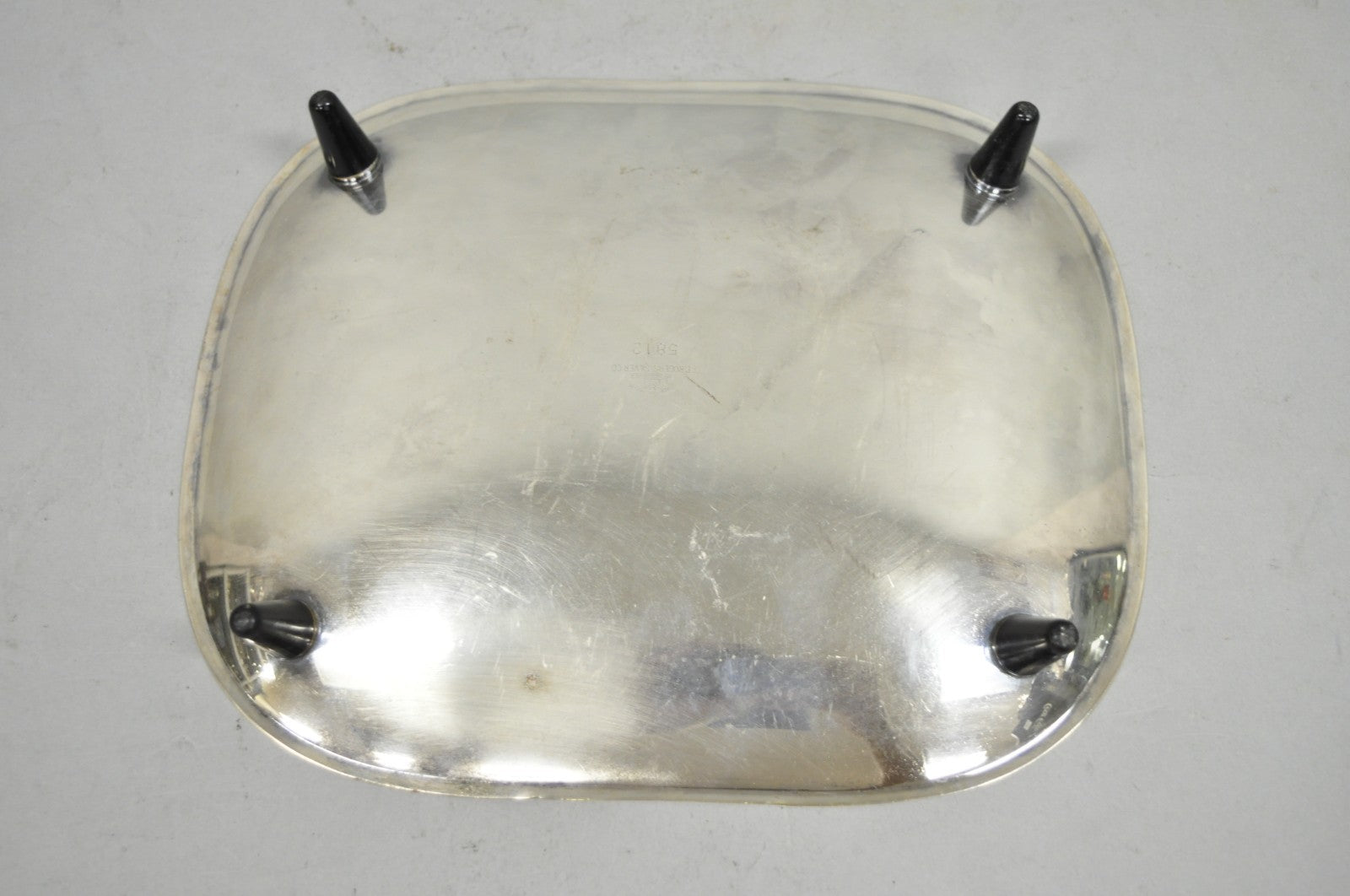 Vintage Mid Century Modern FB Rogers 5812 Silver Plated Footed Trinket Dish