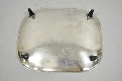 Vintage Mid Century Modern FB Rogers 5812 Silver Plated Footed Trinket Dish