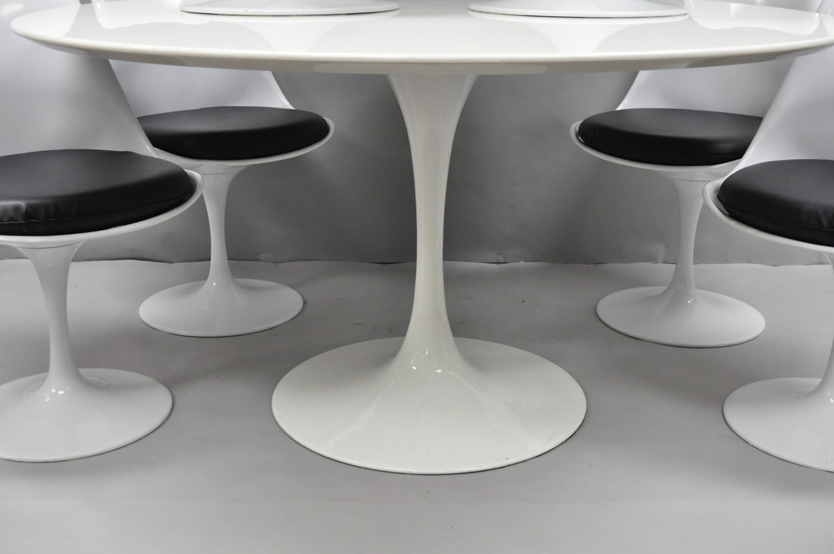 Starway Contemporary Modern Tulip Style Dining Set Table & 6 Chairs - 7 Pcs