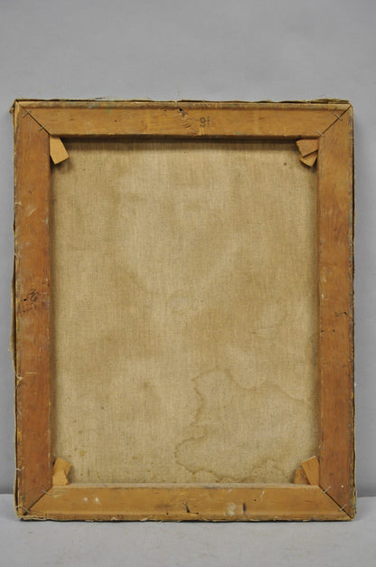 Vintage Samuel Heller "Woman w/ Red Hair" Oil on Canvas Portrait Painting Signed