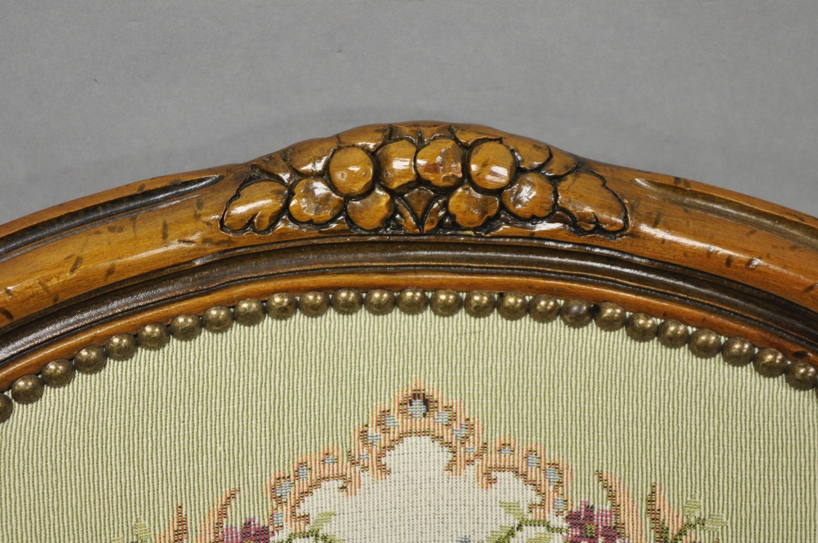 Vintage Chateau D'Ax spa French Louis XV Style Italian Tapestry Arm Chair