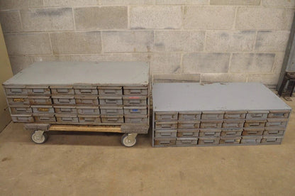 Lyon 24 Drawer Steel Metal Industrial Storage Tool Parts Cabinet Organizer (B)
