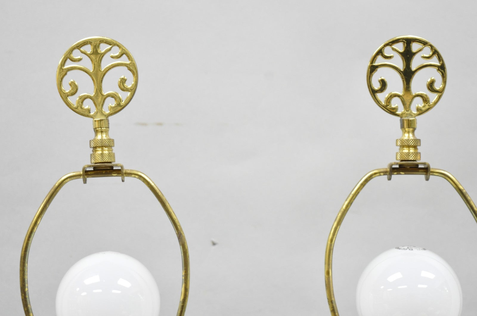 Vintage Chinoiserie Chinese Blue & Yellow Flower Small Porcelain Table Lamp Pair