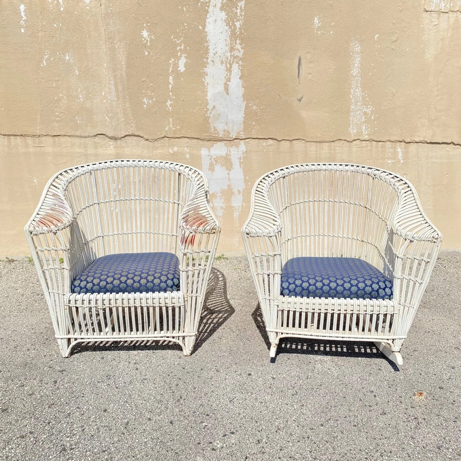 Antique Victorian Wicker Rattan Bentwood Sculptural Sunroom Sofa Set with Chairs