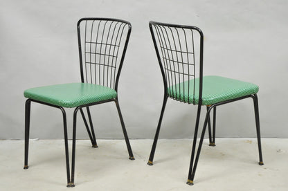 Vintage Daystrom Mid Century Modern Black Metal Kitchen Dining Chairs, Set of 6