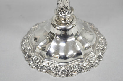 Vintage International Silver Co Countess Silver Plated 3 Arm Candelabra - Pair