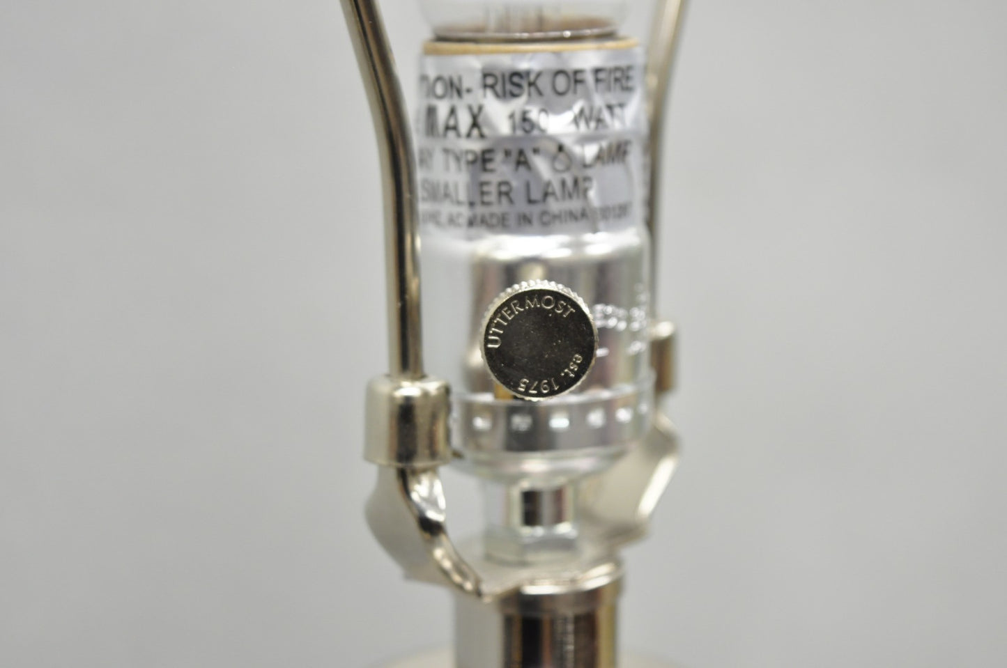 Contemporary Modern Silver & Gold Ceramic "Allegheny" Table Lamp by Uttermost
