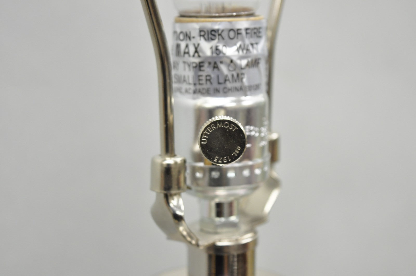 Contemporary Modern Silver & Gold Ceramic "Allegheny" Table Lamp by Uttermost
