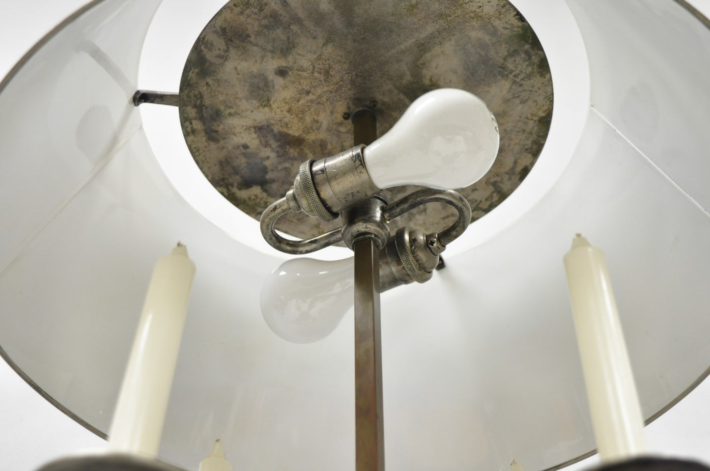 Visual Comfort & Co French Country Antiqued Pewter Bouillotte Tole Table Lamp