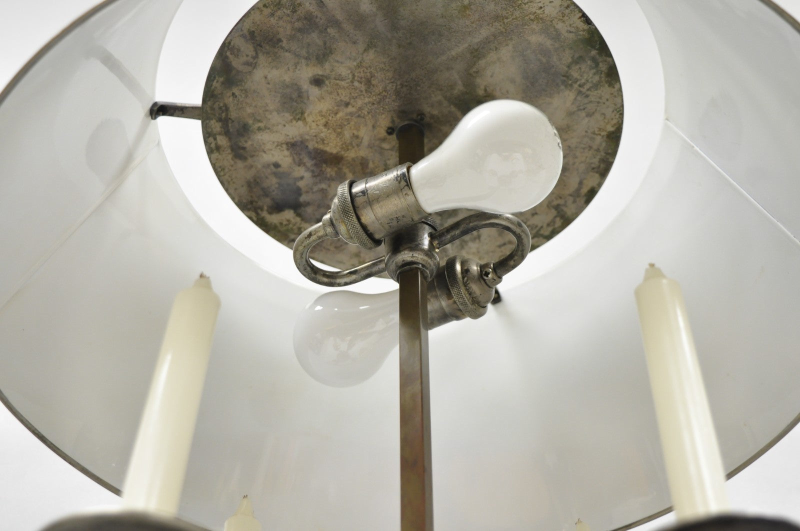 Visual Comfort & Co French Country Antiqued Pewter Bouillotte Tole Table Lamp