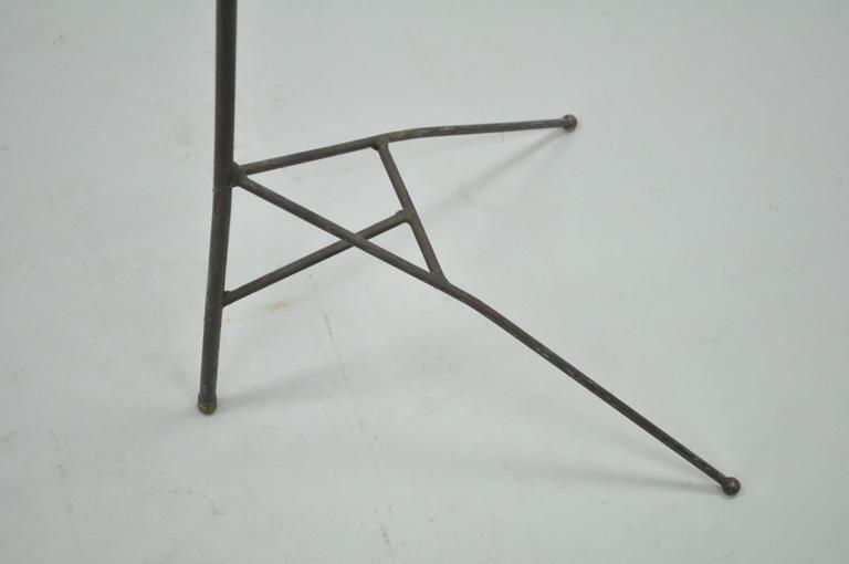 Vintage Modernist Jacques Adnet Style Wrought Iron Hairpin Clothing Valet