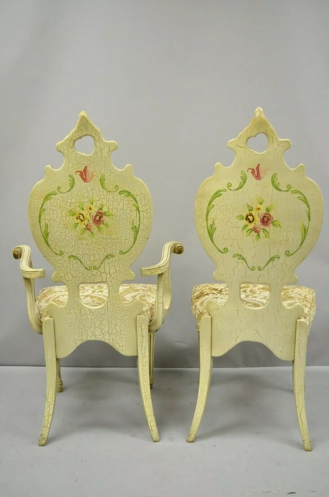 Silik Style Italian Baroque Rococo Dining Room Set by John Turano & Sons - 7 Pcs