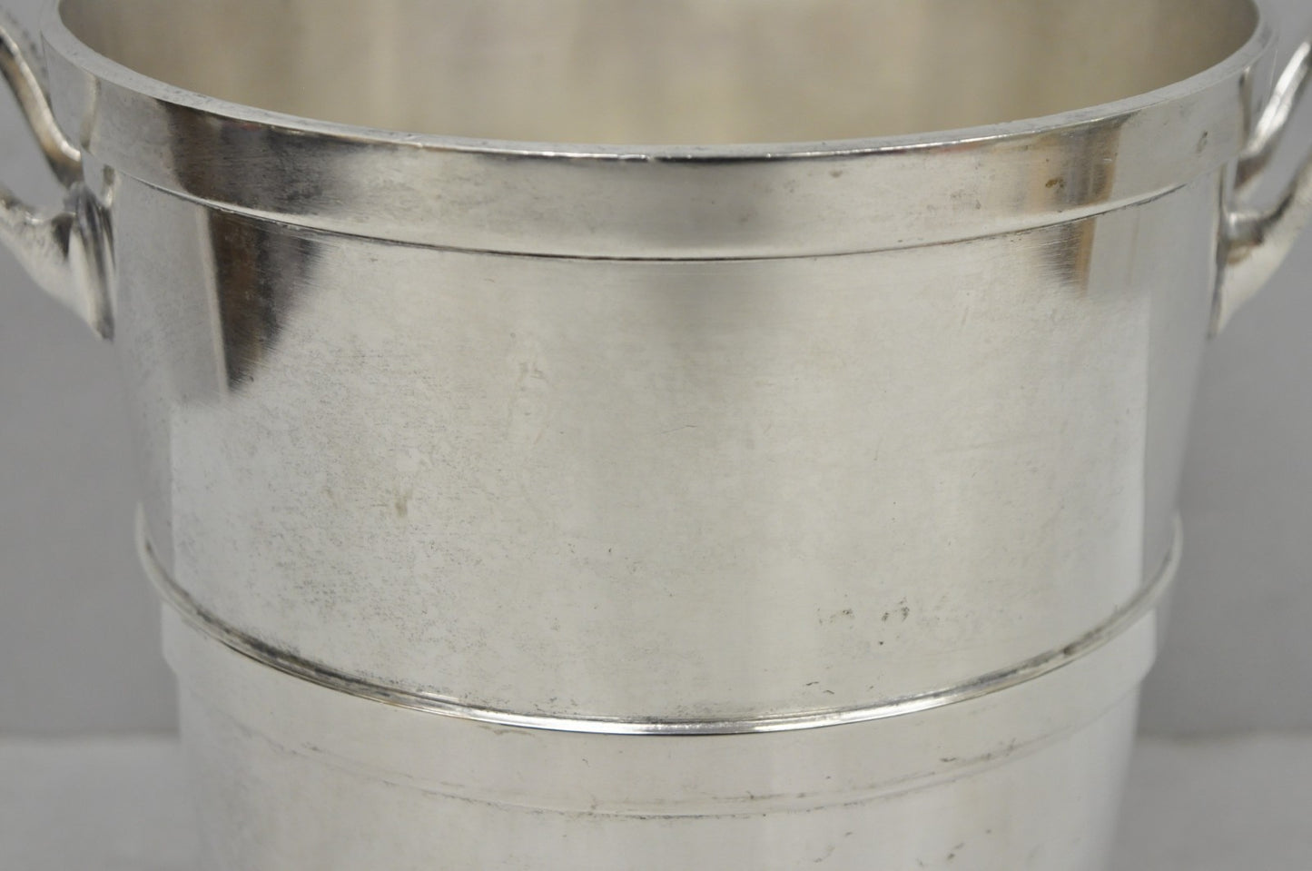 Vintage Mid Century Modern Nickel Silver Plated "Room Service" Champagne Bucket