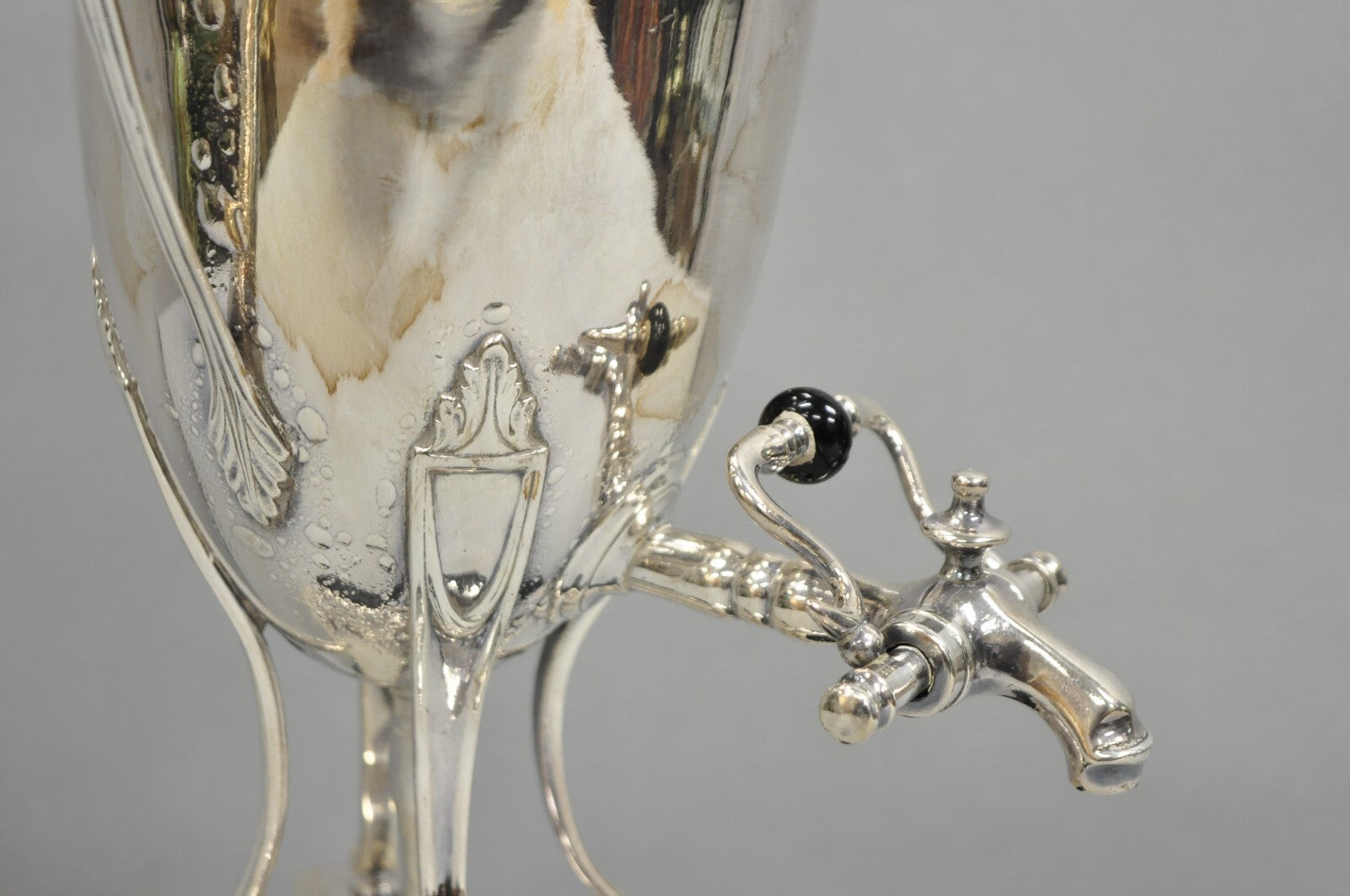 Vintage English Georgian Silver Plated Urn Trophy Cup Samovar Table Lamp