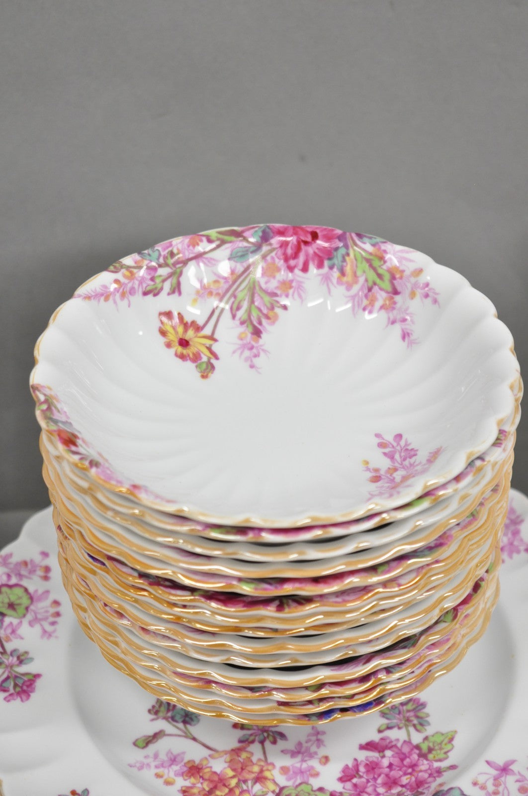 Spode England "Chelsea Garden" Bone China Porcelain Dinner Set 51 Pc Set