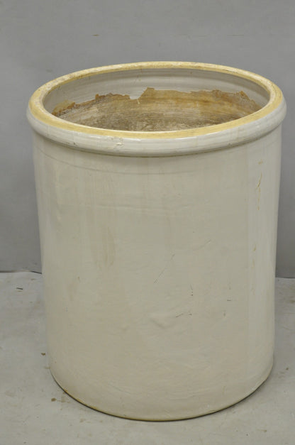 Antique 30 Gallon Cobalt Blue Star Stoneware Glazed Farmhouse Crock Pot