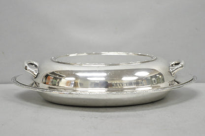 Vintage T&T Silver Plated Victorian Oval Vegetable Serving Platter w/ Drapes