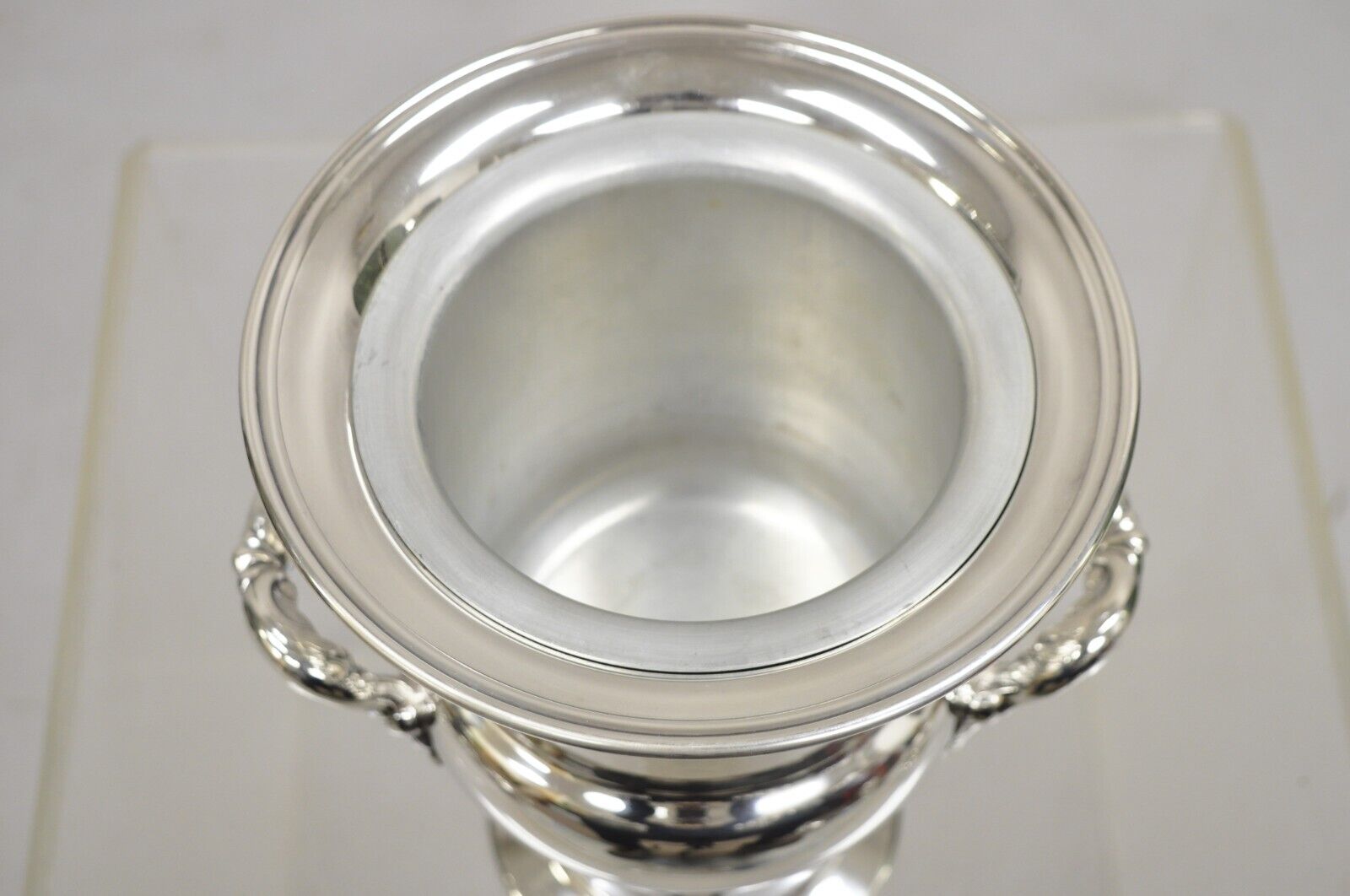 Sheffield USA Silver Plated Ornate Twin Handle Champagne Chiller Ice Bucket
