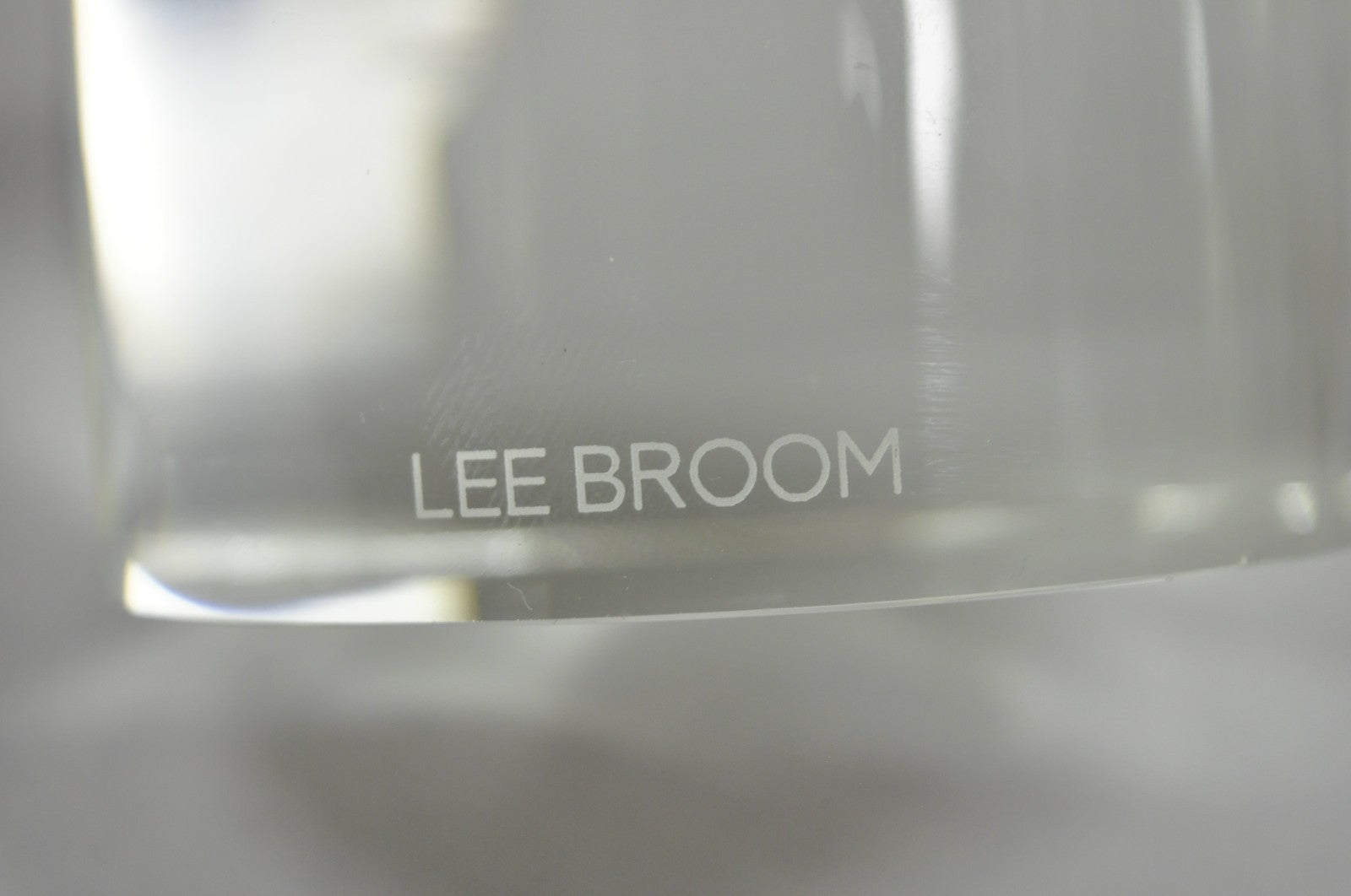 Modern Lee Broom Fulcrum Art Glass 12" Transparent Candlestick