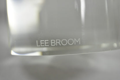 Modern Lee Broom Fulcrum Art Glass 12" Transparent Candlestick