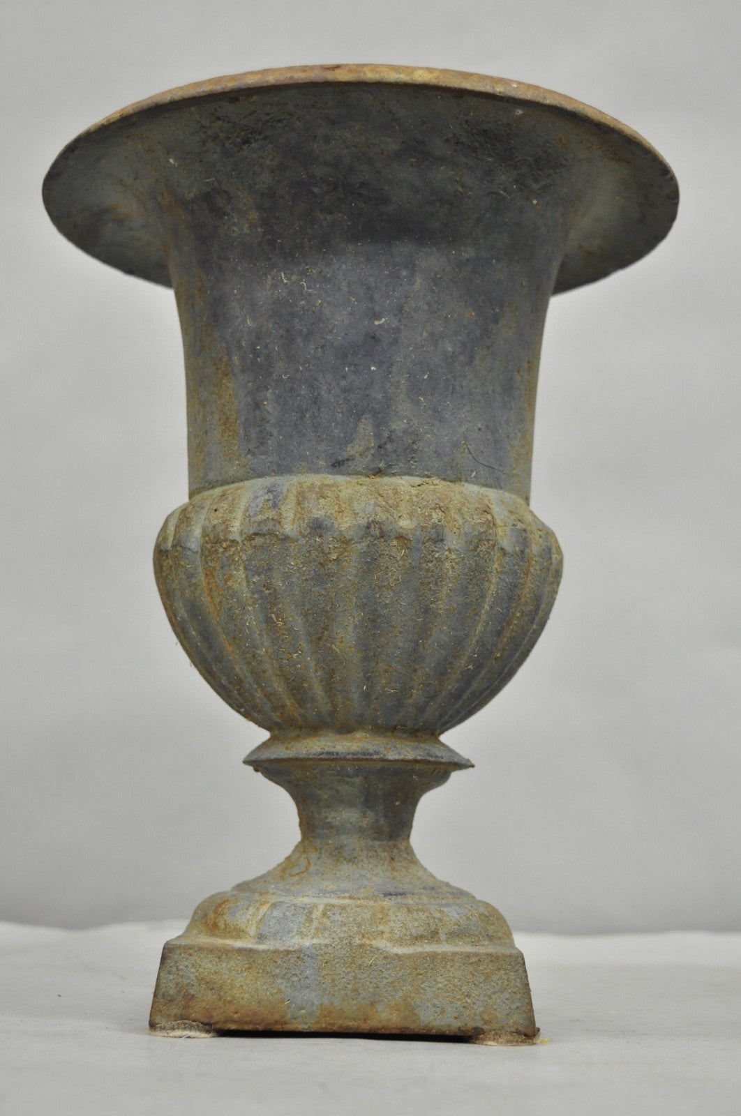 Antique Cast Iron 12" French Classical Small Urn Garden Flower Planter Pot