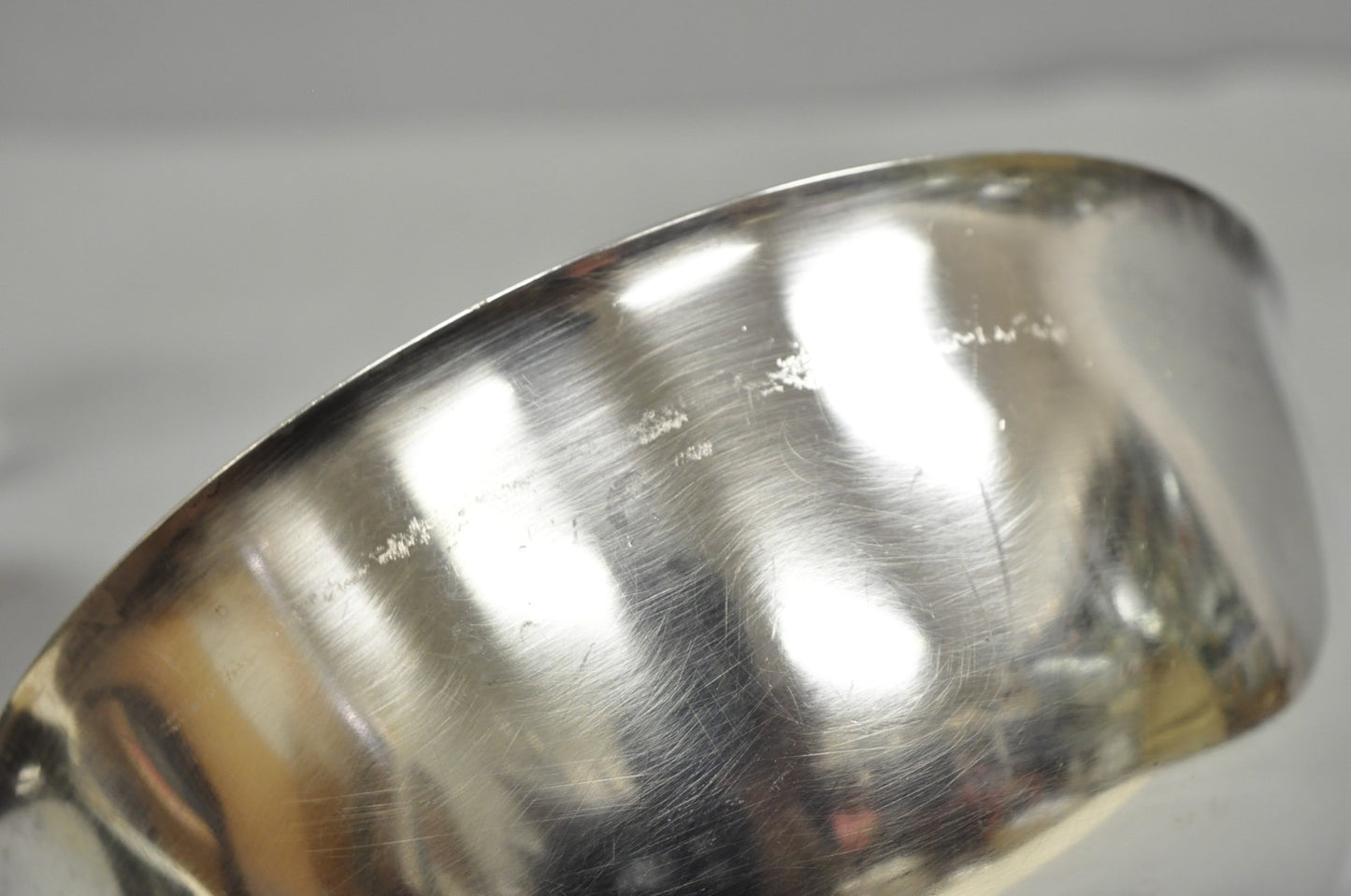 Vintage Mid Century Modern Reed & Barton 104 Silver Plated Red Enamel Bowl
