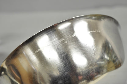 Vintage Mid Century Modern Reed & Barton 104 Silver Plated Red Enamel Bowl