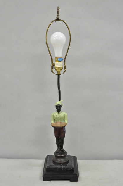 John Richard Egyptian Moorish Figural Butler Servant Table Lamp