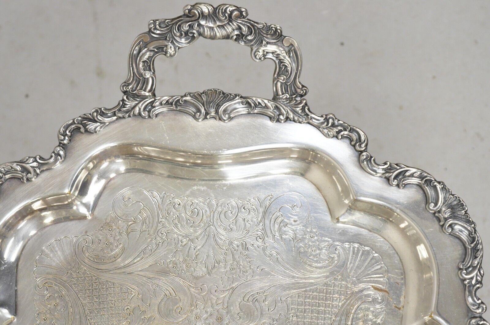 Antique Community Ascot Sheffield Large Victorian Style Platter Tray