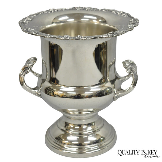 Vintage Trophy Cup Silver Plated Grapevine Bar Champagne Chiller Ice Bucket