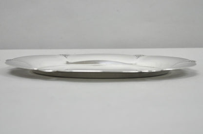 Vintage Art Deco WM Rogers 411 Silver Plated Small Oval Scalloped 11" Dish Tray
