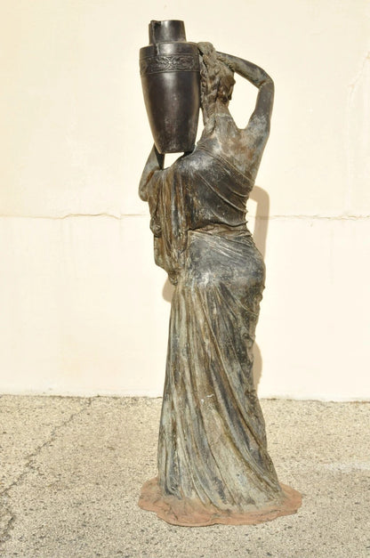 Bronze Figural Large 71" Garden Water Fountain "Dione The Divine Goddess" Statue