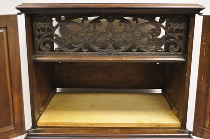Antique William and Mary Style Walnut Small Radio Cabinet by Radio Art Cabinets