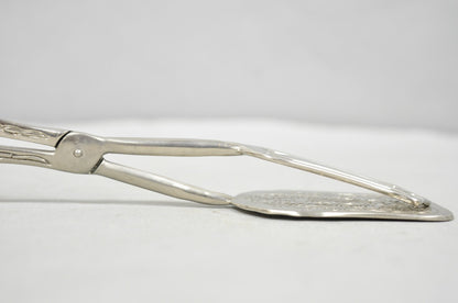 Vintage Silver Plated Victorian Style Pastry Bread Salad Asparagus Serving Tongs