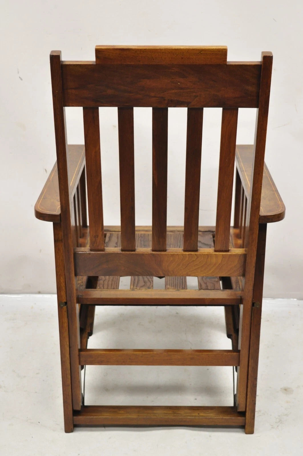 Antique Edwardian Mahogany Mechanical Reclining Slatted Morris Lounge Arm Chair