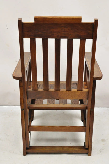 Antique Edwardian Mahogany Mechanical Reclining Slatted Morris Lounge Arm Chair