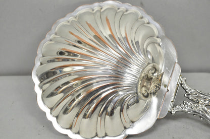 Antique English Regency Silver Plated Clam Shell Table Butler Serving Dish