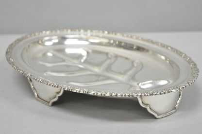 Antique Rogers Bros English Regency Silver Plated Small 12" Meat Cutlery Tray