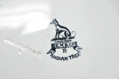 Antique Edge Malkin & Co Indian Tree English Transferware Porcelain Serving Bowl
