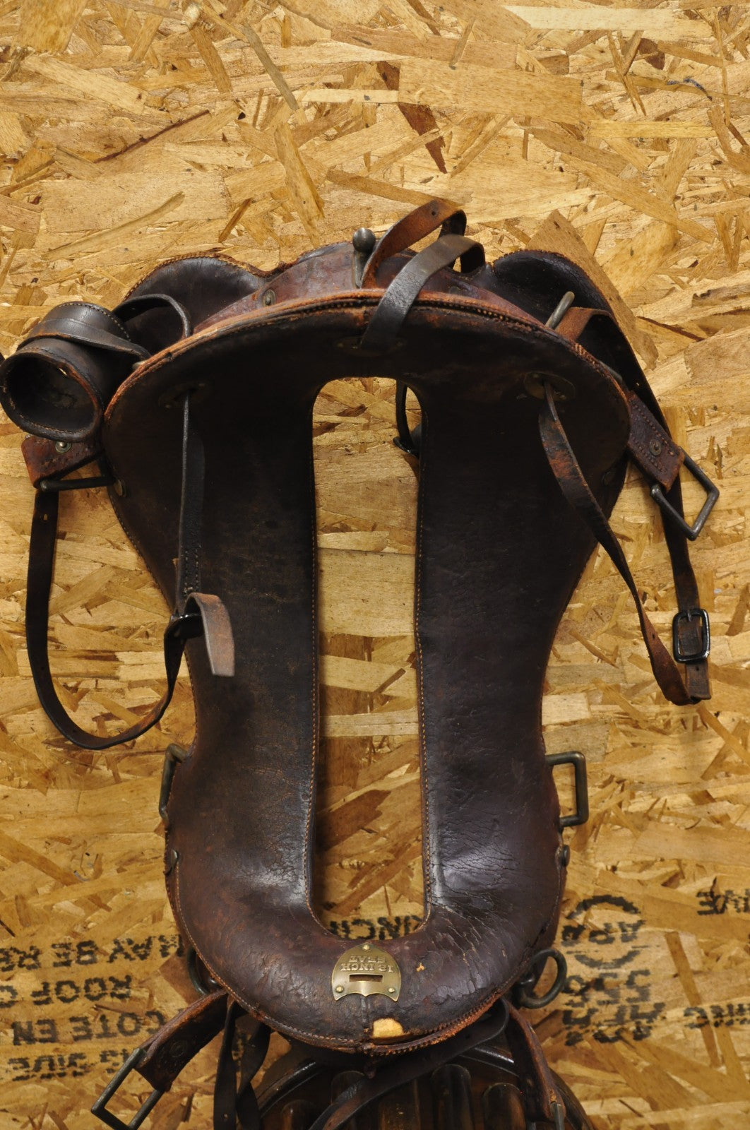 Antique McClellan Brown Leather 12 inch WWI Calvary Horse Saddle, Circa 1900