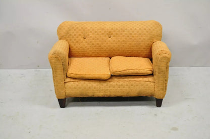 Small Vintage Wood Frame Traditional Miniature Doll Child's Kid's Sofa Couch