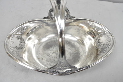 Antique Christofle Gallia French Art Nouveau Silver Plated Fruit Basket w Handle
