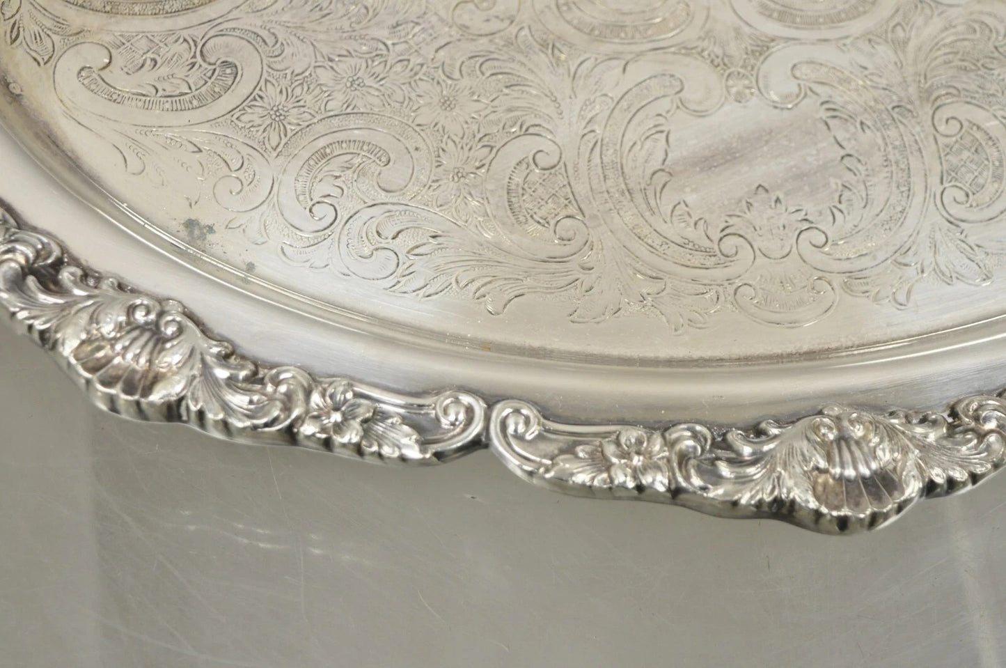 Vintage EPCA Bristol Silver by Poole 73 16 Silver Plated Oval Platter Bar Tray