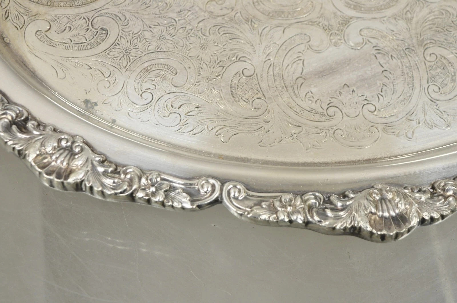 Vintage EPCA Bristol Silver by Poole 73 16 Silver Plated Oval Platter Bar Tray