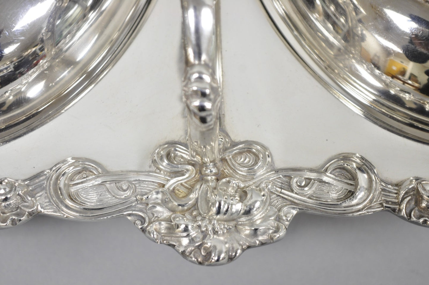 Vintage Sheffield Silver Plated Victorian Double Buffet Serving Dish Platter