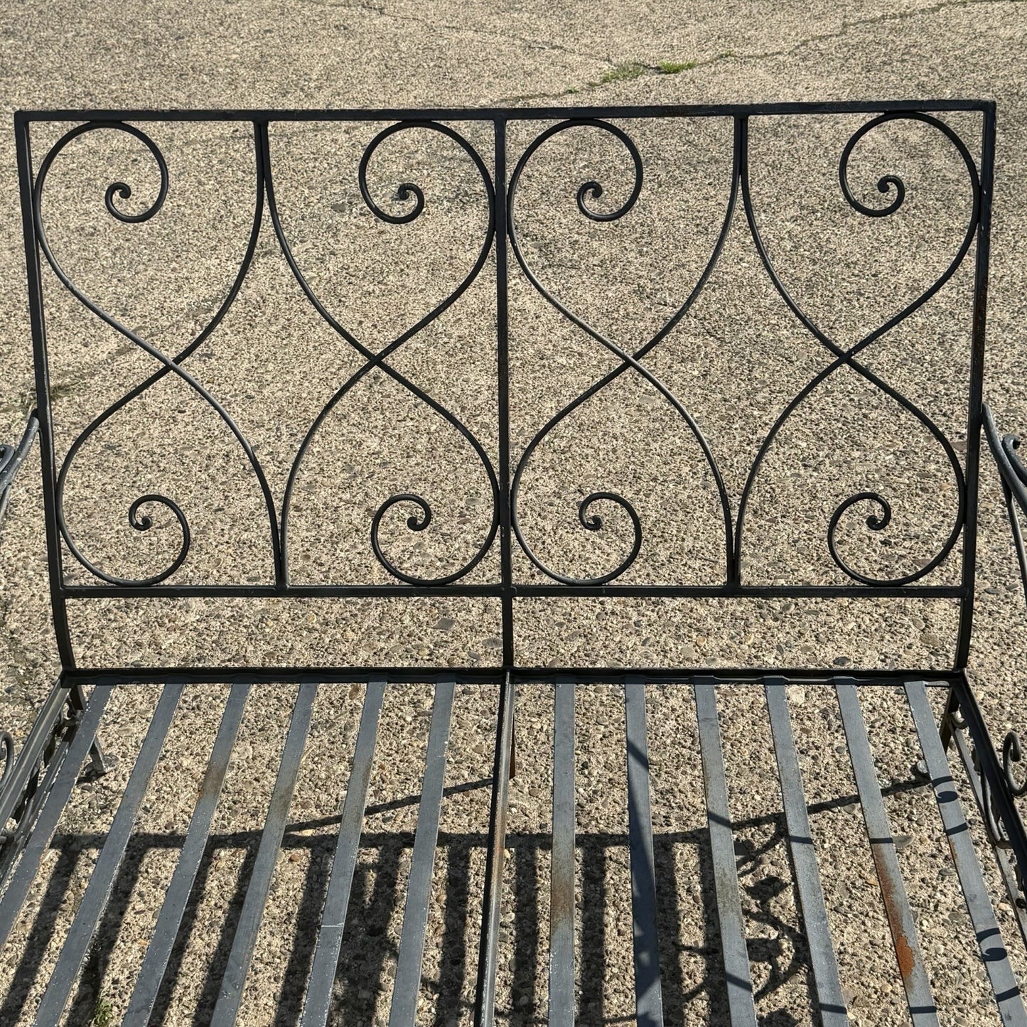 Vintage Salterini Style Wrought Iron Settee Loveseat by Florentine Craft Studio