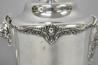 Antique Derby Silver English Victorian Silver Plated Large Warm Water Pitcher